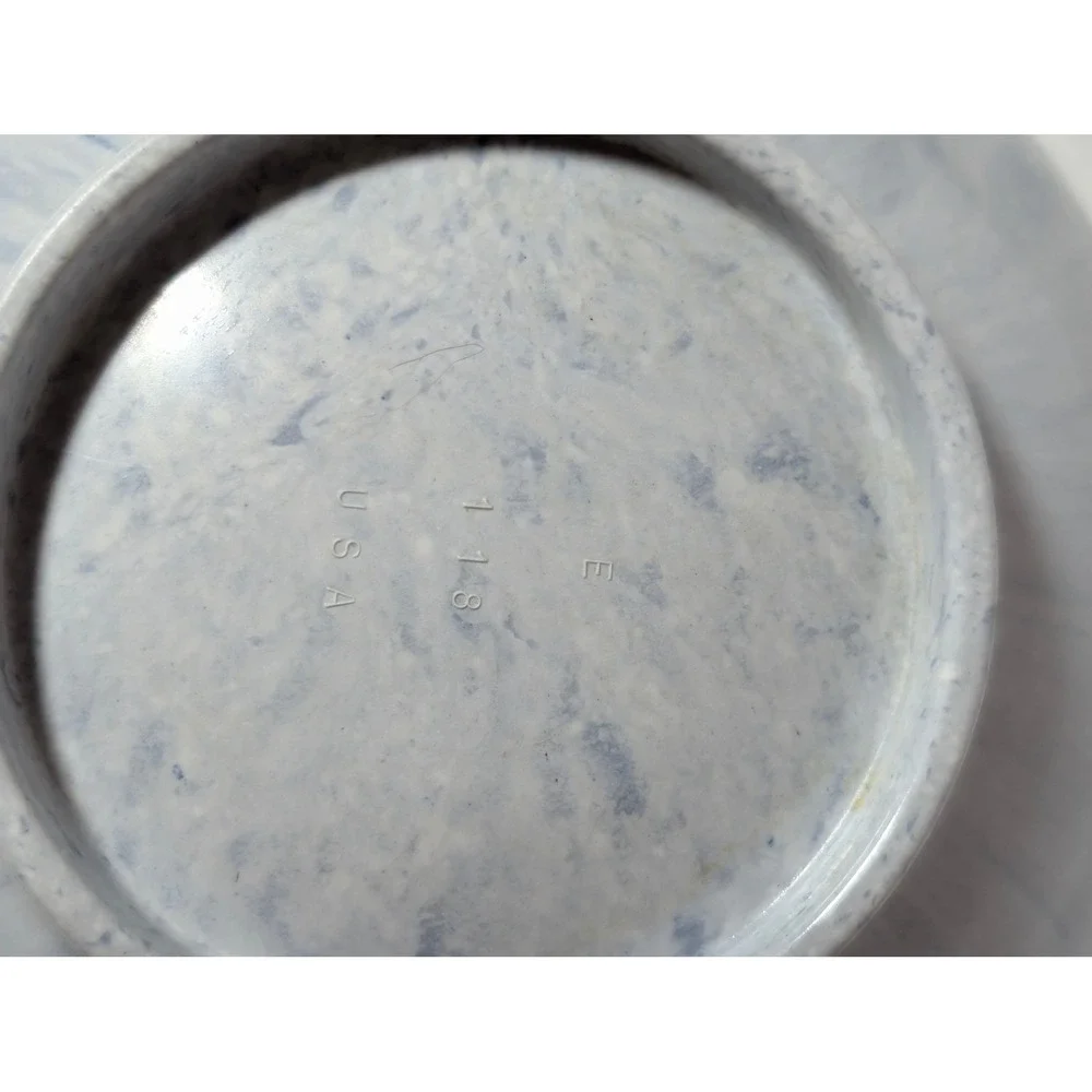 Vintage Melmac Melamine Light Blue & White Speckled Confetti Mixing Bowl 10